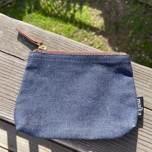 Maika denim fabric small pouch